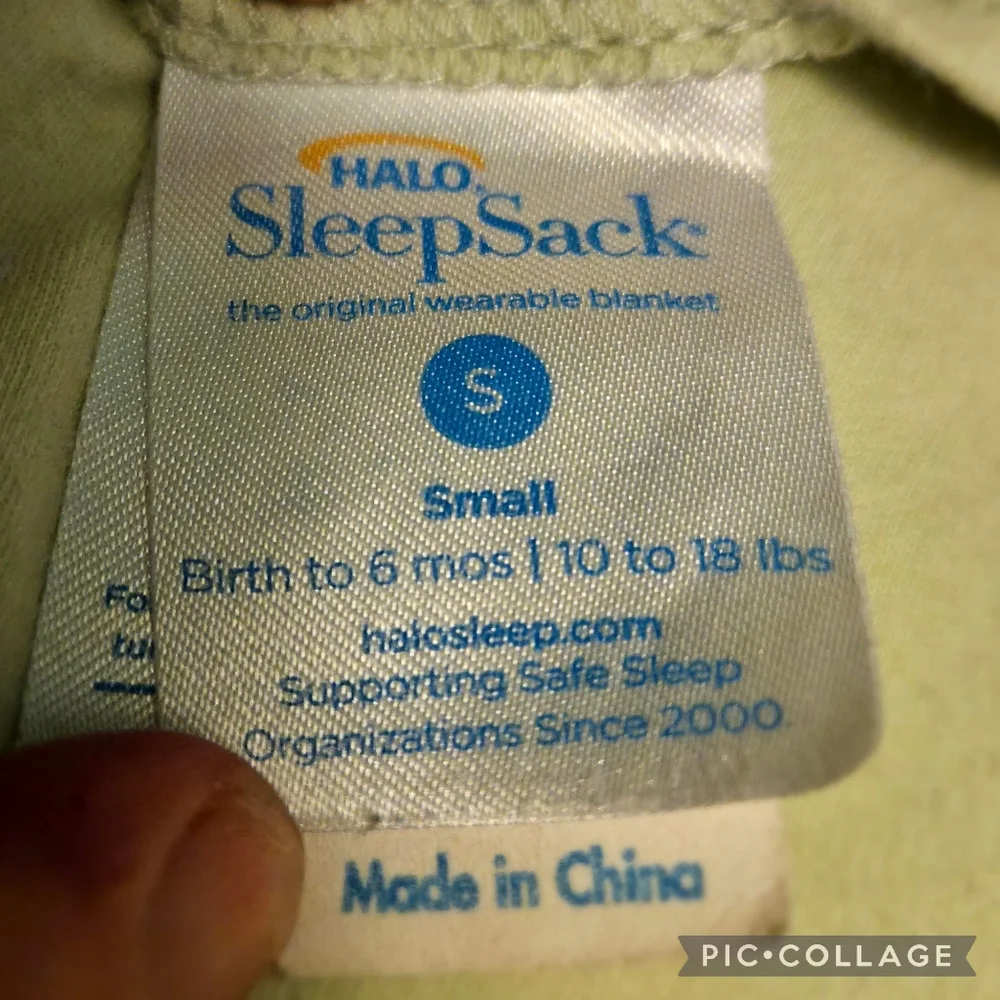 Halo 0-6m Small Sleep Sack 3-way Swaddle Embroidered Green Wearable Blanket